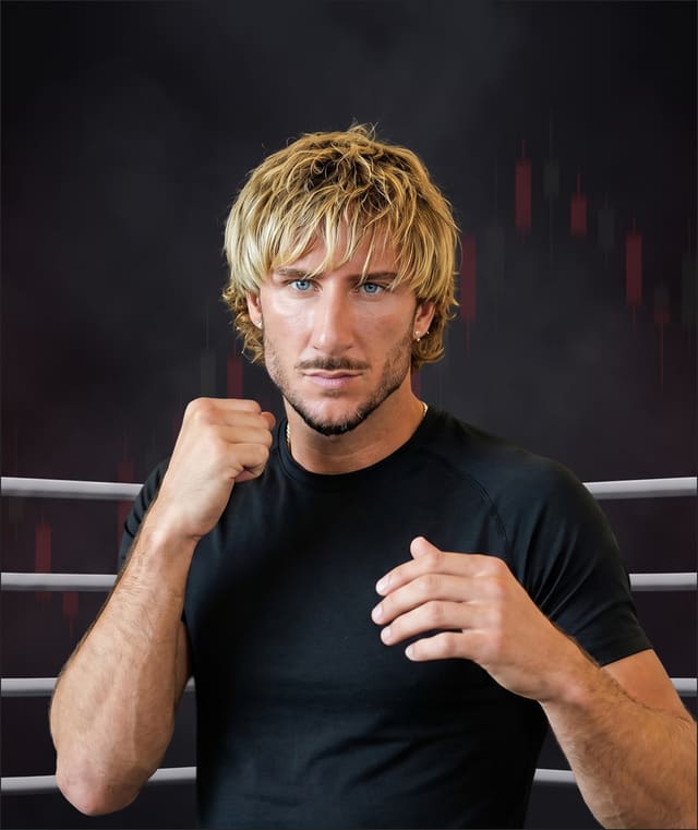 Daniel Holmes in a guard stance in a TFC ring