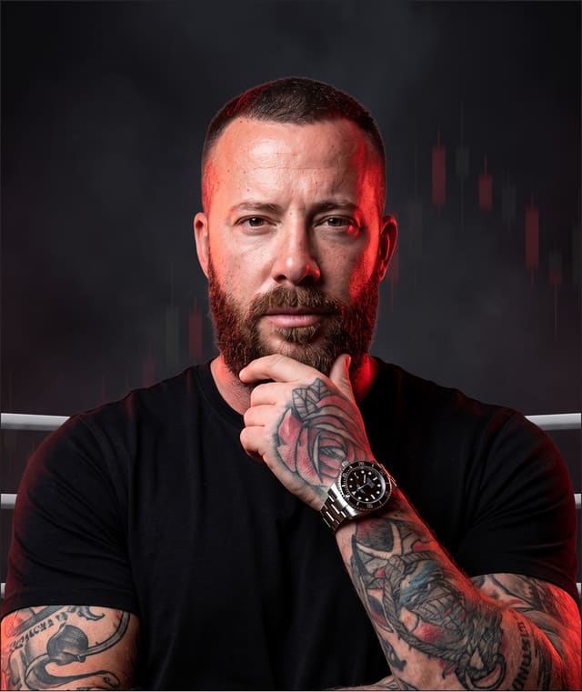 Sr. Machado in a TFC ring, lit in red
