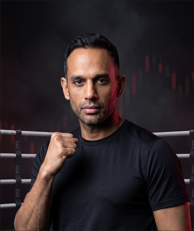 Raja Banks with a raised fist in a TFC ring